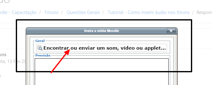 Inserção de Áudio no Moodle