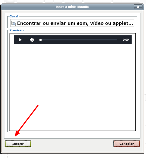 Inserção de Áudio no Moodle